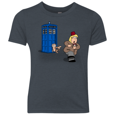 T-Shirts Vintage Navy / YXS The Tardis Monkey Youth Triblend T-Shirt
