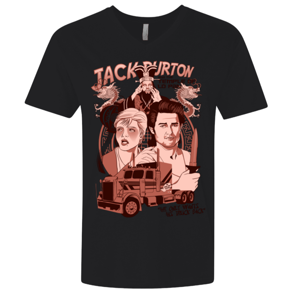 T-Shirts Black / X-Small The Temple of Lo Pan Men's Premium V-Neck