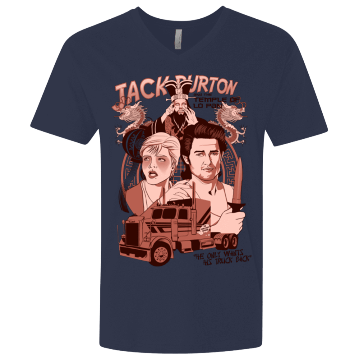 T-Shirts Midnight Navy / X-Small The Temple of Lo Pan Men's Premium V-Neck