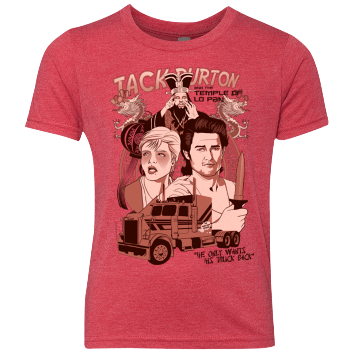 T-Shirts Vintage Red / YXS The Temple of Lo Pan Youth Triblend T-Shirt