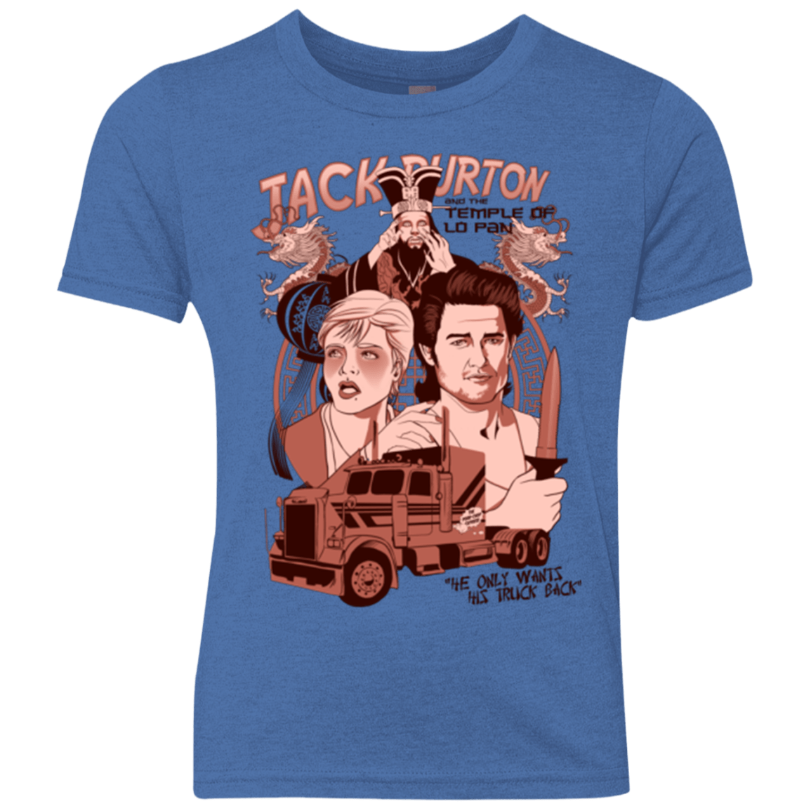 T-Shirts Vintage Royal / YXS The Temple of Lo Pan Youth Triblend T-Shirt