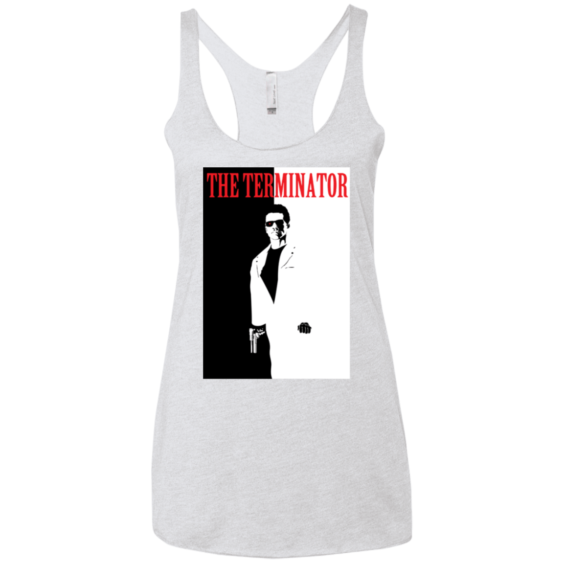 T-Shirts Heather White / X-Small The Terminator Women's Triblend Racerback Tank