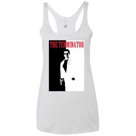 T-Shirts Heather White / X-Small The Terminator Women's Triblend Racerback Tank
