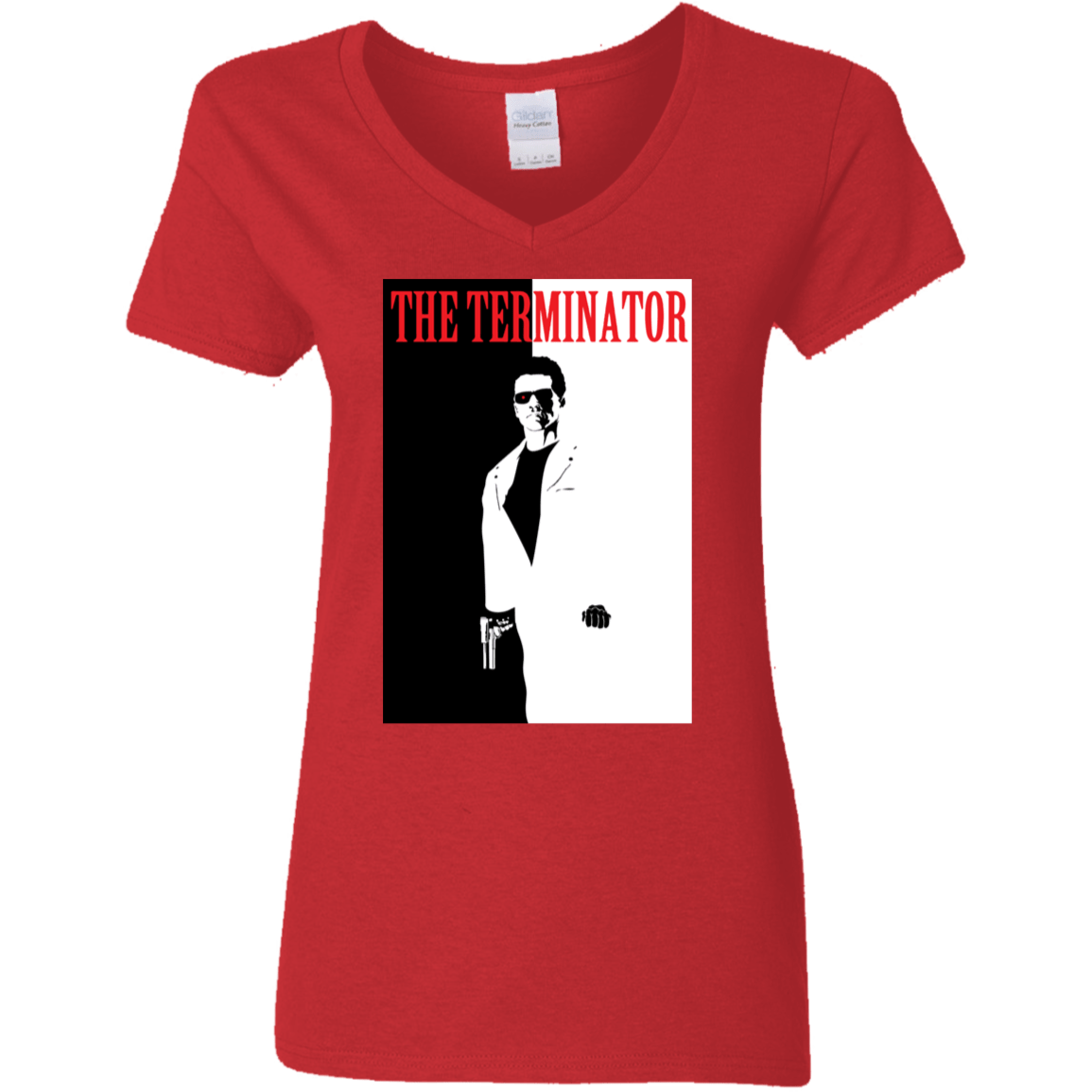 T-Shirts Red / S The Terminator Women's V-Neck T-Shirt