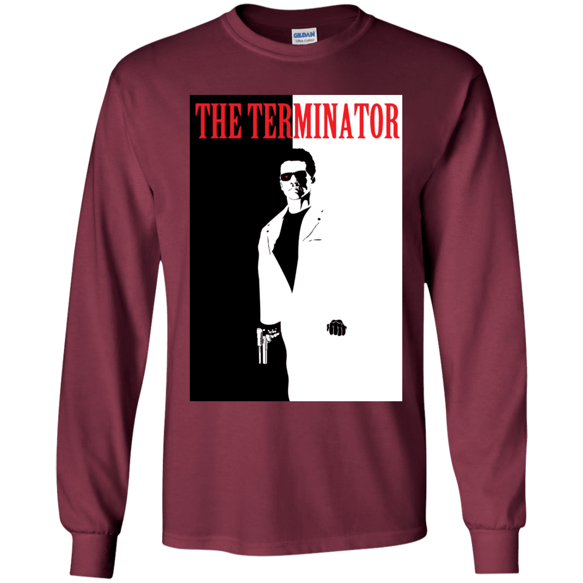 T-Shirts Maroon / YS The Terminator Youth Long Sleeve T-Shirt