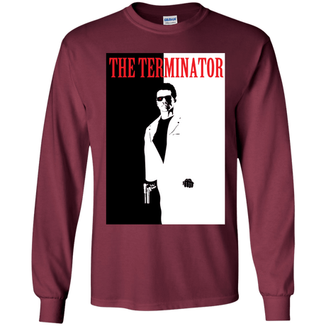 T-Shirts Maroon / YS The Terminator Youth Long Sleeve T-Shirt