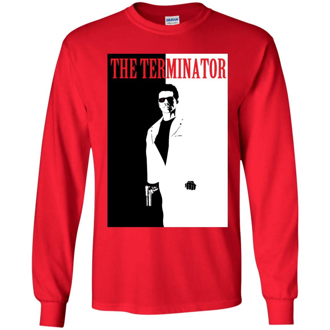 T-Shirts Red / YS The Terminator Youth Long Sleeve T-Shirt