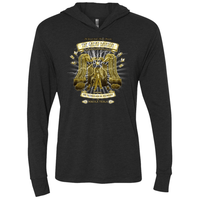 T-Shirts Vintage Black / X-Small The Teslige Triblend Long Sleeve Hoodie Tee