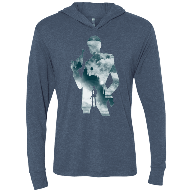 T-Shirts Indigo / X-Small The Thief and the Castle Triblend Long Sleeve Hoodie Tee