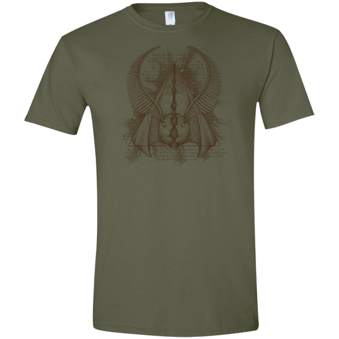 T-Shirts Military Green / S The Three Hallows Men's Semi-Fitted Softstyle