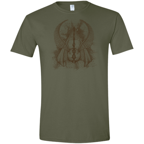 T-Shirts Military Green / S The Three Hallows Men's Semi-Fitted Softstyle