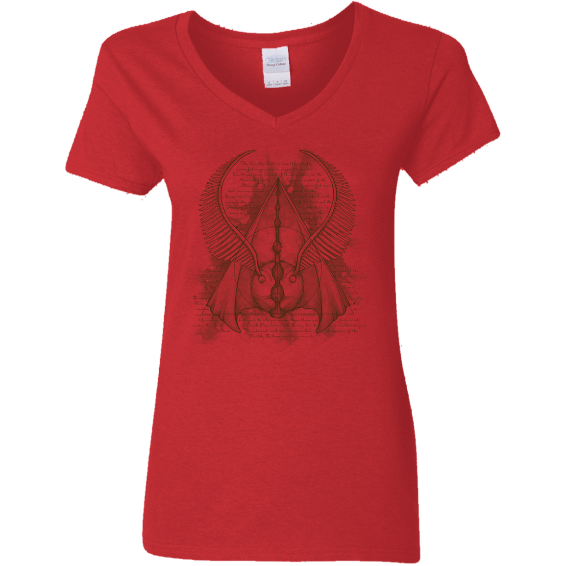 T-Shirts Red / S The Three Hallows Women's V-Neck T-Shirt