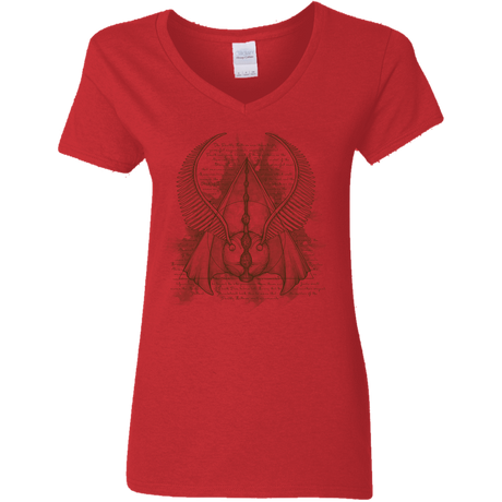 T-Shirts Red / S The Three Hallows Women's V-Neck T-Shirt