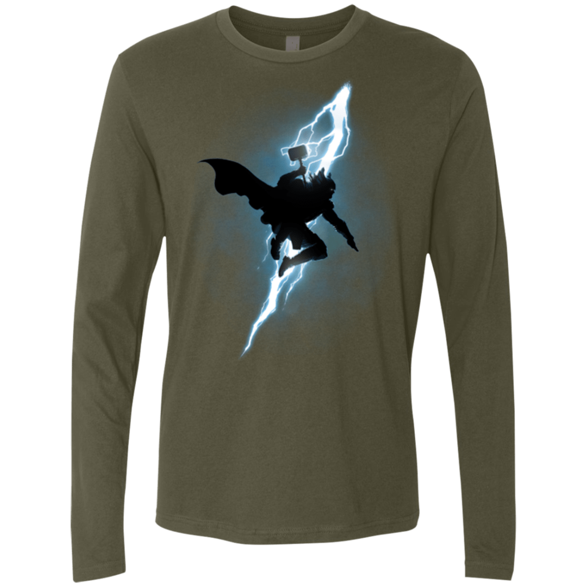 T-Shirts Military Green / Small The Thunder God Returns Men's Premium Long Sleeve