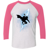 T-Shirts Heather White/Vintage Pink / X-Small The Thunder God Returns Men's Triblend 3/4 Sleeve