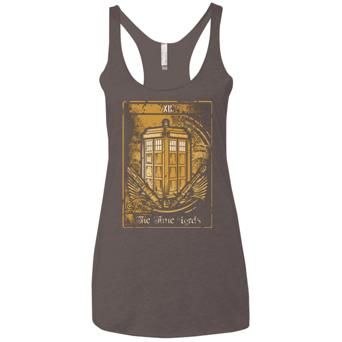 T-Shirts Macchiato / X-Small THE TIME LORDS Women's Triblend Racerback Tank
