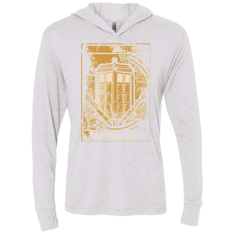 T-Shirts Heather White / X-Small THE TIMELORDS Triblend Long Sleeve Hoodie Tee