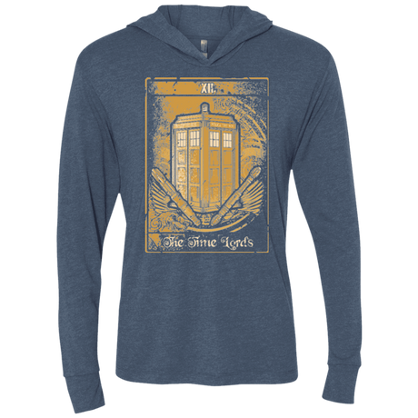 T-Shirts Indigo / X-Small THE TIMELORDS Triblend Long Sleeve Hoodie Tee