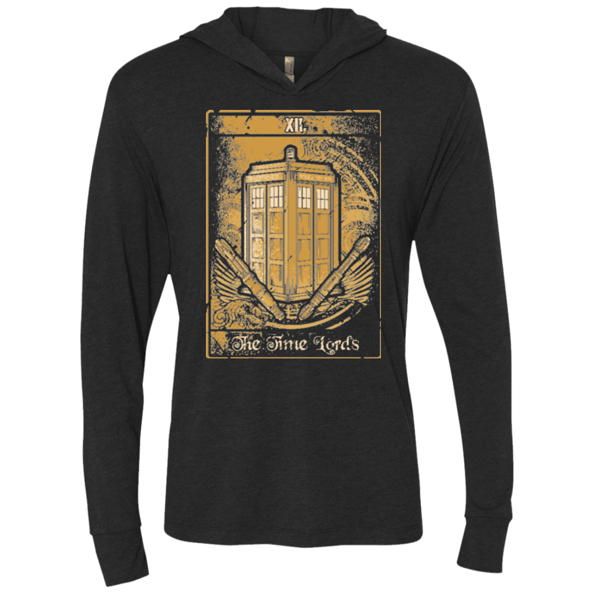 T-Shirts Vintage Black / X-Small THE TIMELORDS Triblend Long Sleeve Hoodie Tee