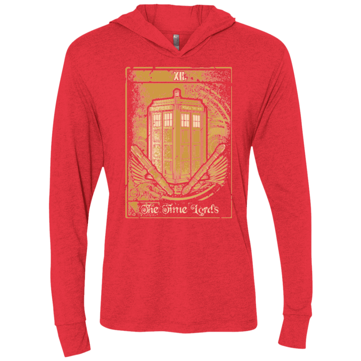 T-Shirts Vintage Red / X-Small THE TIMELORDS Triblend Long Sleeve Hoodie Tee