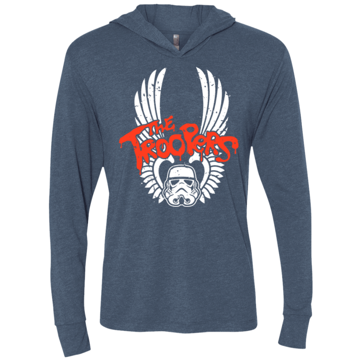 T-Shirts Indigo / X-Small THE TROOPERS Triblend Long Sleeve Hoodie Tee