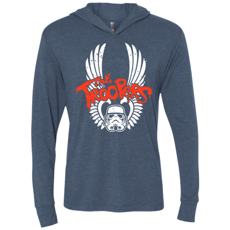 T-Shirts Indigo / X-Small THE TROOPERS Triblend Long Sleeve Hoodie Tee