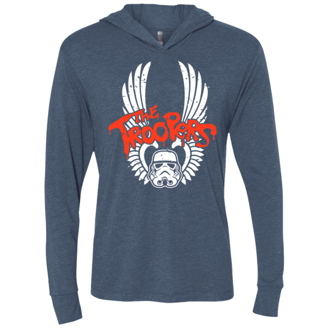 T-Shirts Indigo / X-Small THE TROOPERS Triblend Long Sleeve Hoodie Tee