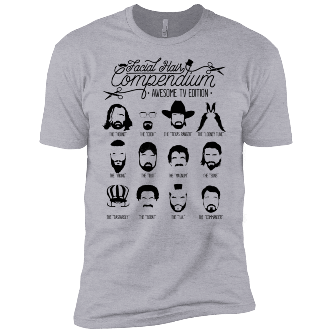 The TV Facial Hair Compendium Boys Premium T-Shirt