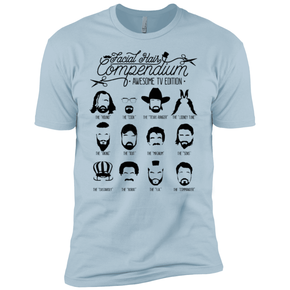 The TV Facial Hair Compendium Boys Premium T-Shirt