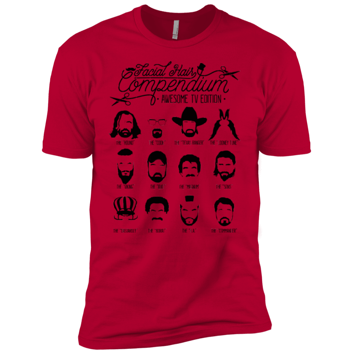 The TV Facial Hair Compendium Boys Premium T-Shirt