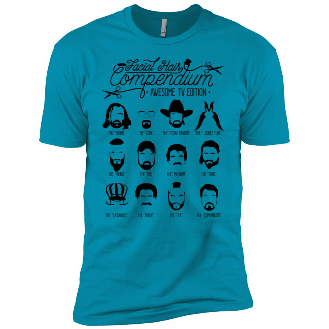 The TV Facial Hair Compendium Boys Premium T-Shirt