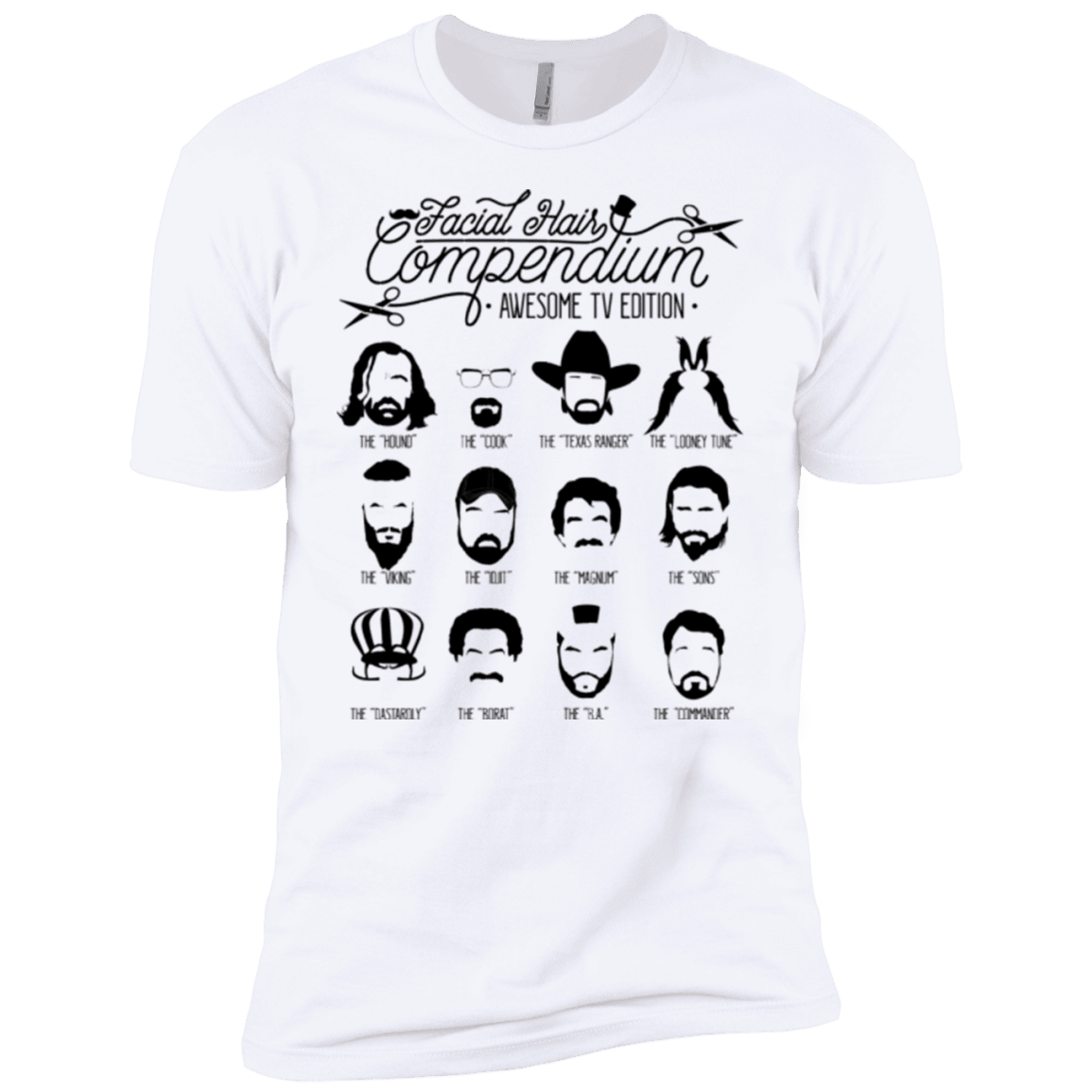 The TV Facial Hair Compendium Boys Premium T-Shirt