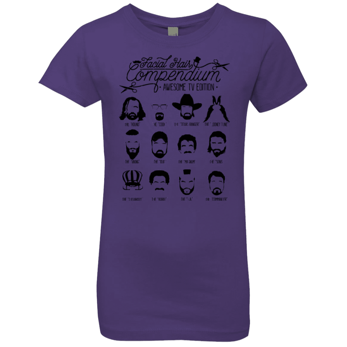 The TV Facial Hair Compendium Girls Premium T-Shirt