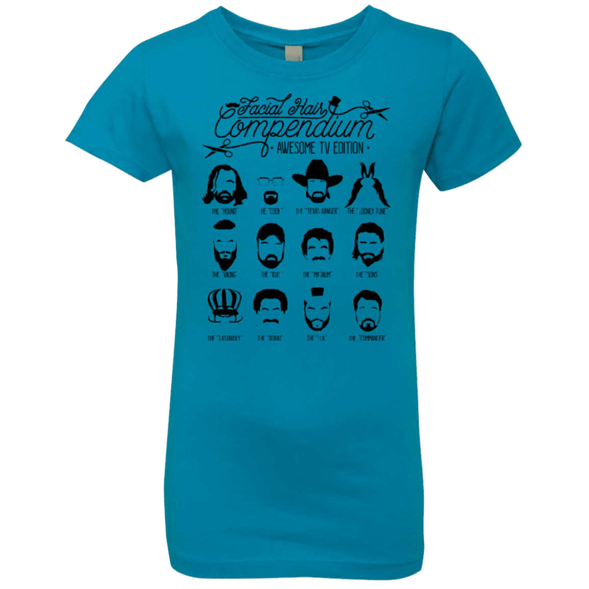 The TV Facial Hair Compendium Girls Premium T-Shirt