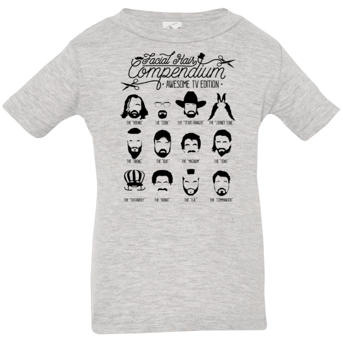 The TV Facial Hair Compendium Infant Premium T-Shirt