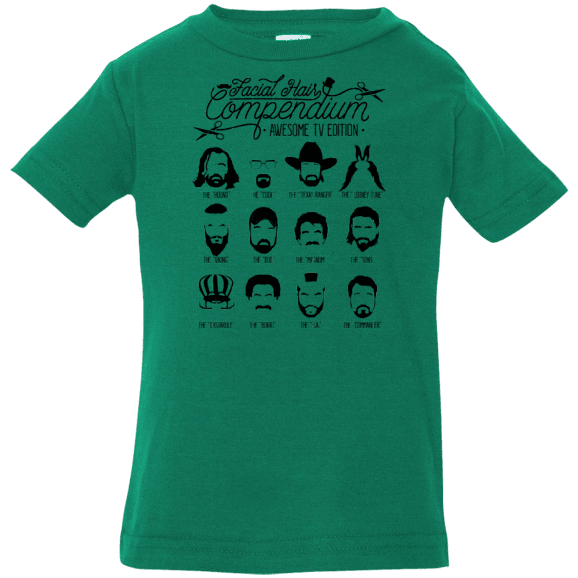 The TV Facial Hair Compendium Infant Premium T-Shirt