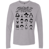 T-Shirts Heather Grey / Small The TV Facial Hair Compendium Men's Premium Long Sleeve