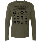 T-Shirts Military Green / Small The TV Facial Hair Compendium Men's Premium Long Sleeve