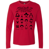 T-Shirts Red / Small The TV Facial Hair Compendium Men's Premium Long Sleeve