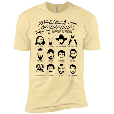 T-Shirts Banana Cream / X-Small The TV Facial Hair Compendium Men's Premium T-Shirt