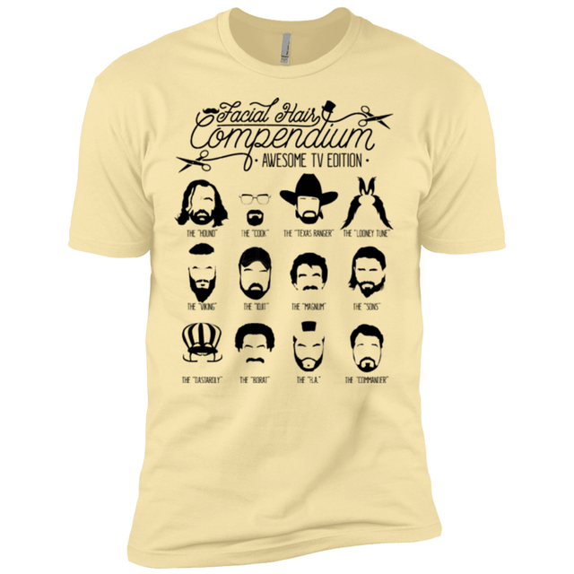 T-Shirts Banana Cream / X-Small The TV Facial Hair Compendium Men's Premium T-Shirt