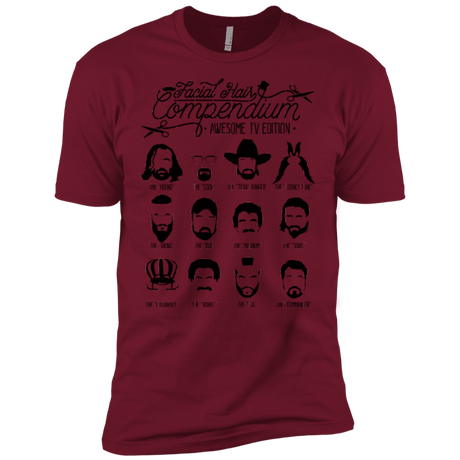 T-Shirts Cardinal / X-Small The TV Facial Hair Compendium Men's Premium T-Shirt