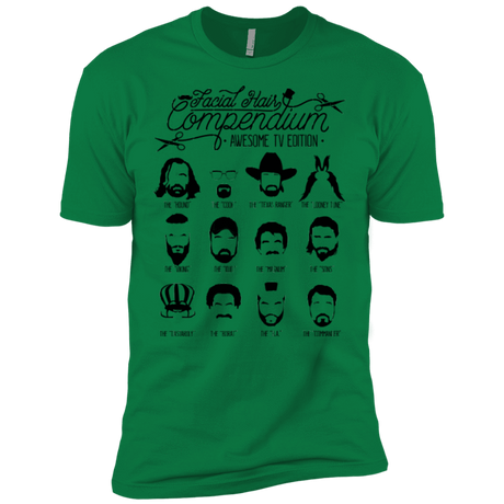 T-Shirts Kelly Green / X-Small The TV Facial Hair Compendium Men's Premium T-Shirt