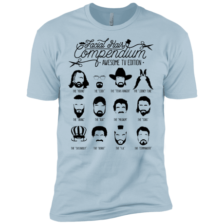 T-Shirts Light Blue / X-Small The TV Facial Hair Compendium Men's Premium T-Shirt