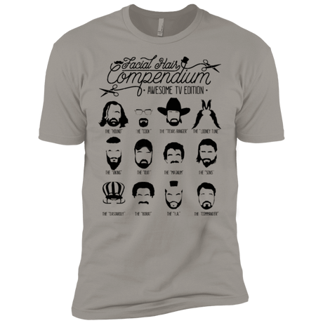 T-Shirts Light Grey / X-Small The TV Facial Hair Compendium Men's Premium T-Shirt