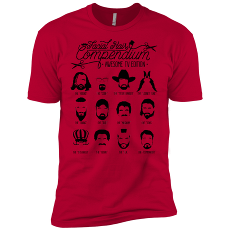 T-Shirts Red / X-Small The TV Facial Hair Compendium Men's Premium T-Shirt