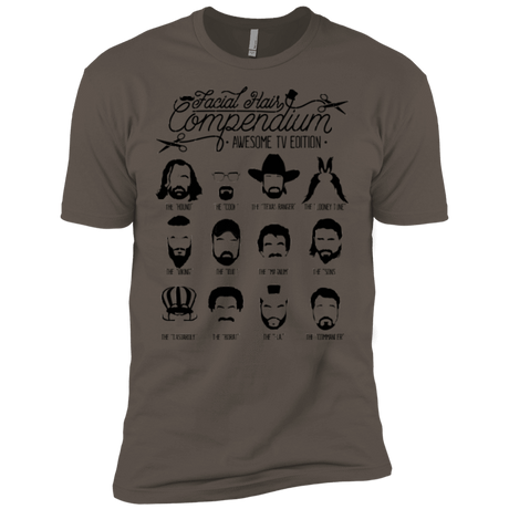 T-Shirts Warm Grey / X-Small The TV Facial Hair Compendium Men's Premium T-Shirt