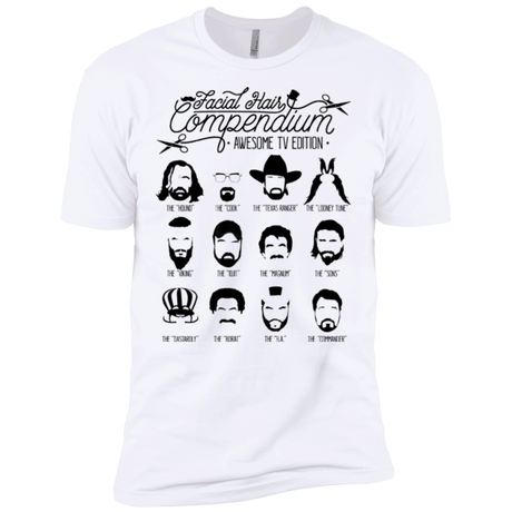 T-Shirts White / X-Small The TV Facial Hair Compendium Men's Premium T-Shirt