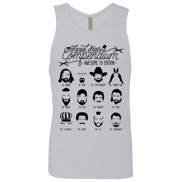 T-Shirts Heather Grey / Small The TV Facial Hair Compendium Men's Premium Tank Top