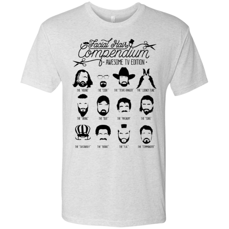 T-Shirts Heather White / Small The TV Facial Hair Compendium Men's Triblend T-Shirt